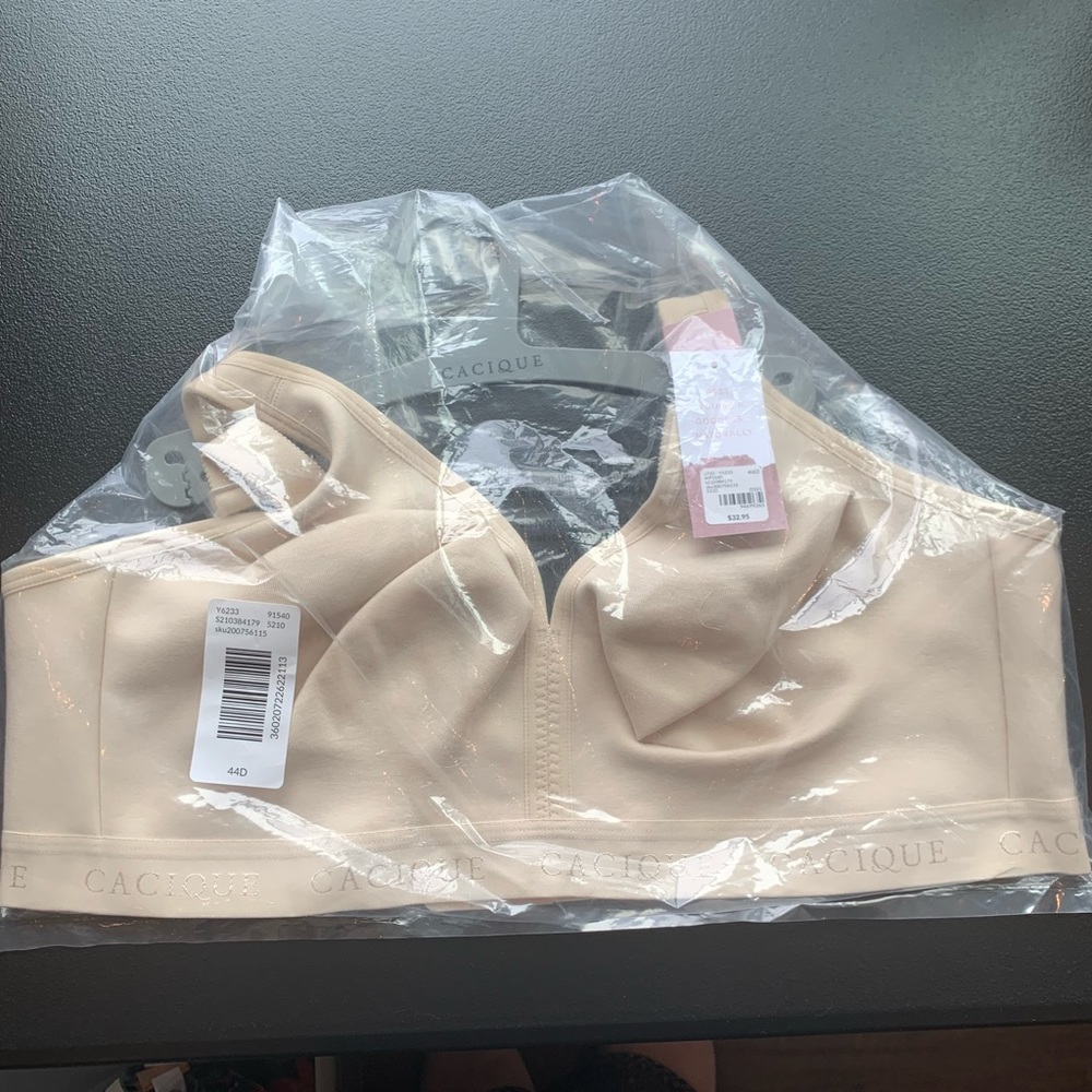 NWT Lane Bryant Unlined Wireless Bra Size 44D